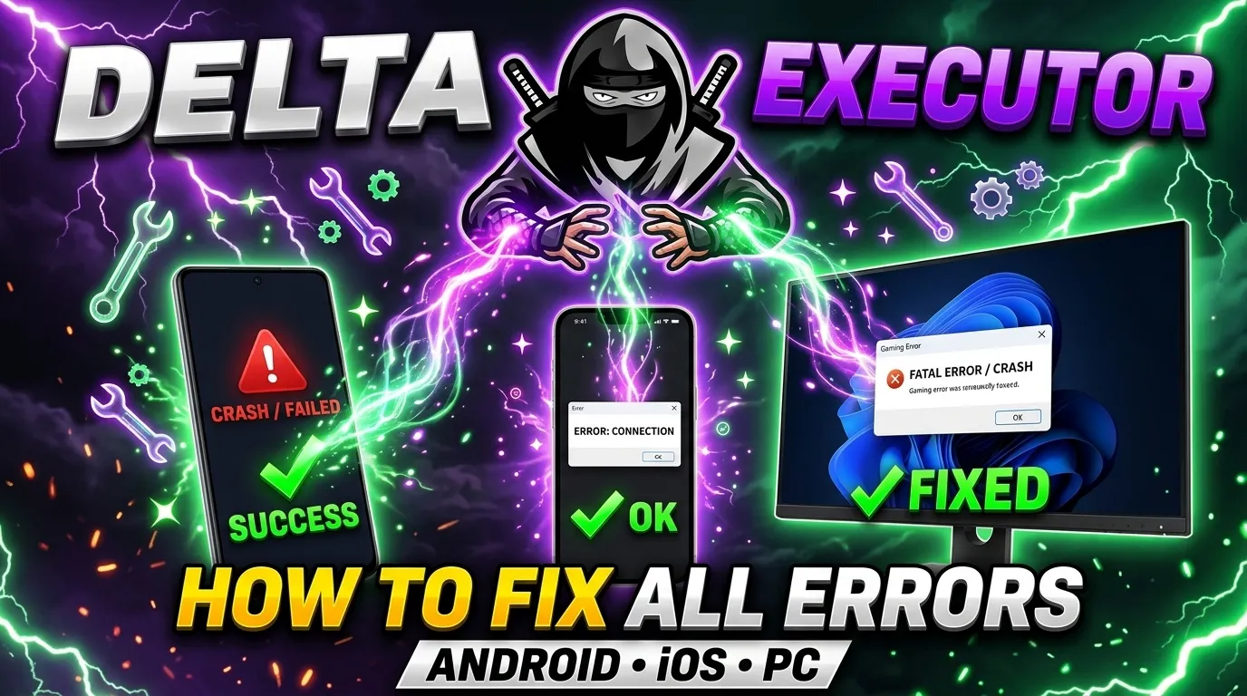 Delta Executor platform-specific troubleshooting comparison chart for Android iOS and PC showing device settings and permission requirements